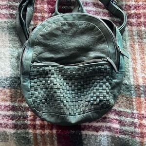 Vilenca blue leather backpack
